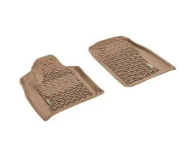 Quadratec Ultimate All Weather Front Floor Liners Tan Jeep Grand Cherokee WK2 2011-2021